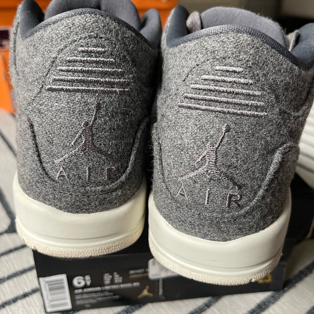 Jordan 3 wool mens 6.5 womens 8 condition 9.9/10 - Picture 4 of 6